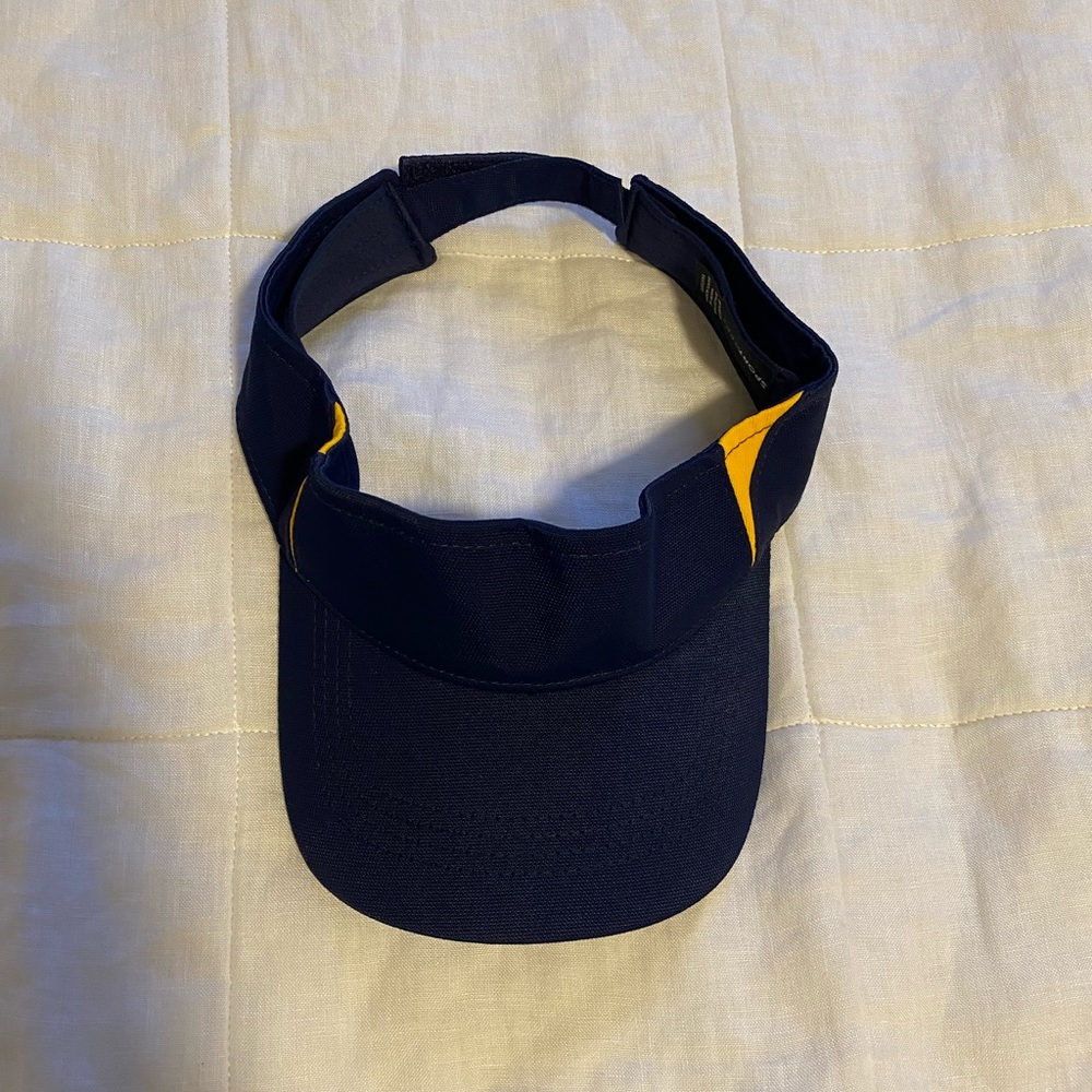 Nike Navy Blue and Yellow Visor